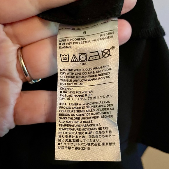 Banana Republic Ruffle Hem Empire Waist Dress Black size 6 - Picture 7 of 10